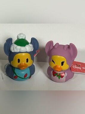NEW! Disney’s Stitch and Angel Festive Holiday Rubber Duck Set (NWT)